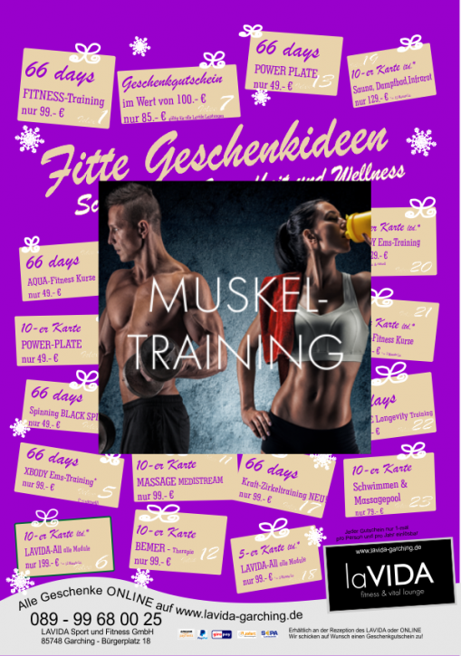 66 Tage FITNESS-Training nur 99.- €
