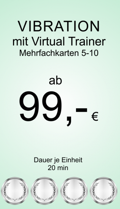 Vibrationstraining 5er/10er Karten mit virtuellem Trainer